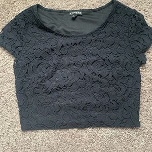 Express Black Crop Top Size: XS
